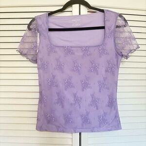 Forever 21 Lavender Lace Blouse